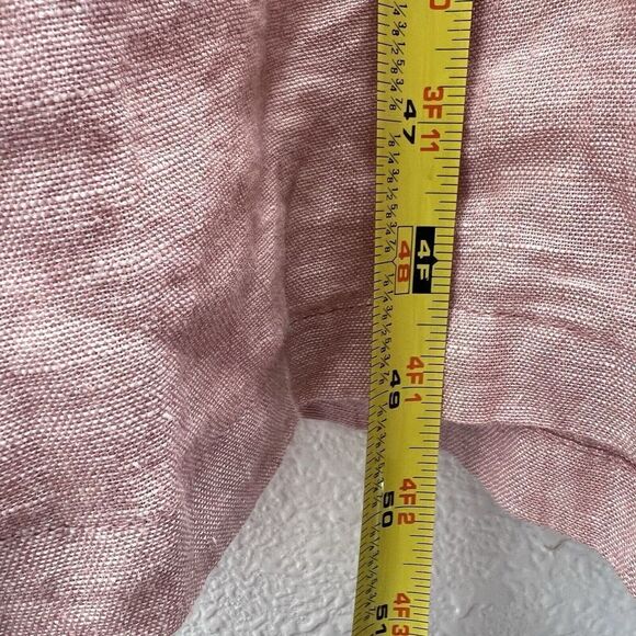 Rachel Zoe 100% Linen Dress Womens Blush Button Sleeveless pink Madi pockets 8. - Picture 9 of 13